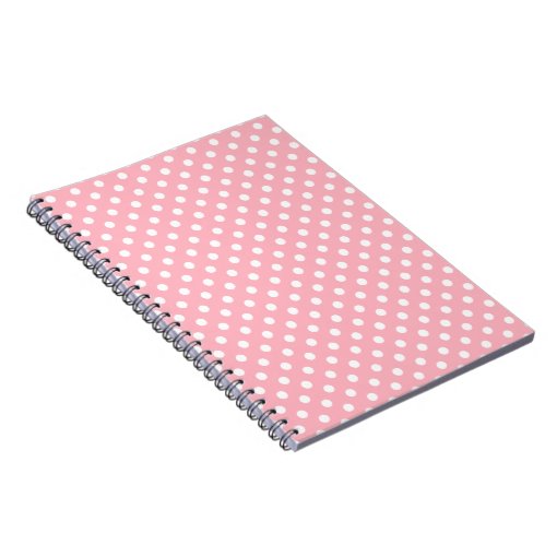 Light Pink Polka Dots Notebook | Zazzle