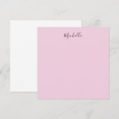 Light Pink Professional Unique Classic Handwriting (Front/Back)