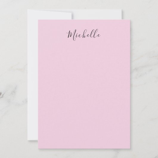Light Pink Professional Unique Classic Handwriting (Front)