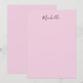 Light Pink Professional Unique Classic Handwriting (Front/Back)