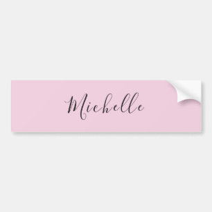 Light Pink Professional Unique Classic Handwriting Bumper Sticker