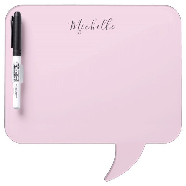 Light Pink Professional Unique Classic Handwriting Dry Erase Board (Front)