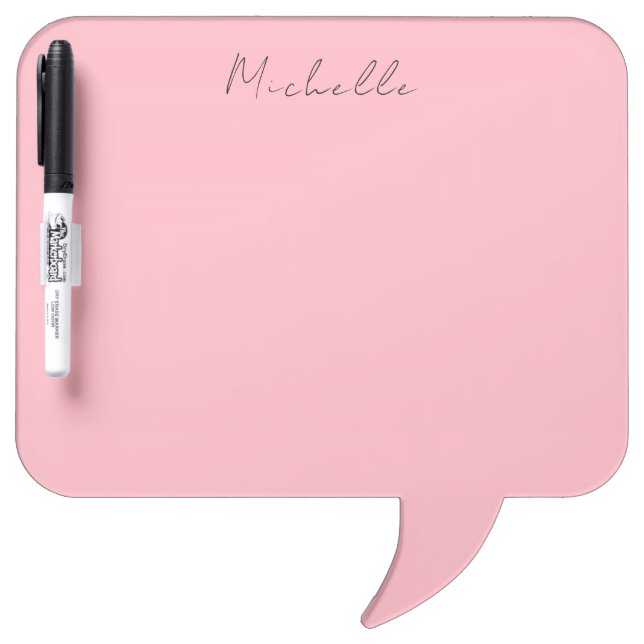 Light Pink Professional Unique Classic Handwriting Dry Erase Board (Front)