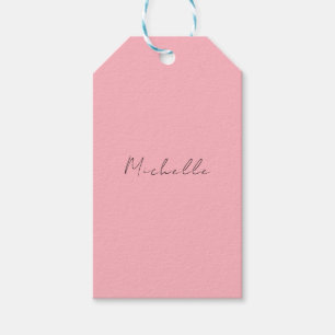 Light Pink Professional Unique Classic Handwriting Gift Tags