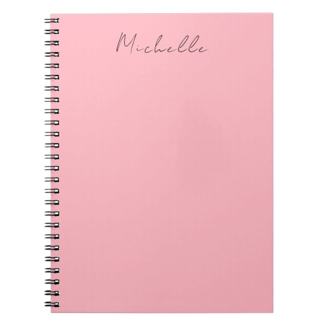 Light Pink Professional Unique Classic Handwriting Notebook (Front)