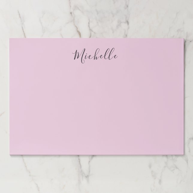Light Pink Professional Unique Classic Handwriting Paper Pad (Front)