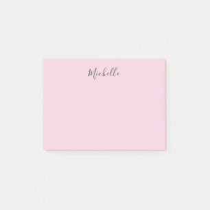 Light Pink Professional Unique Classic Handwriting Post-it Notes