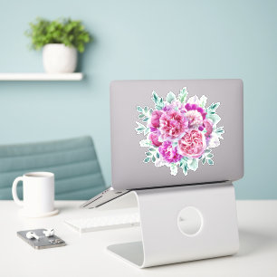 Light Pink & Purple Peonies Sticker