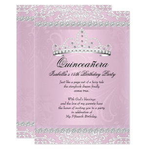 Light Pink Quinceañera Invitations | Zazzle