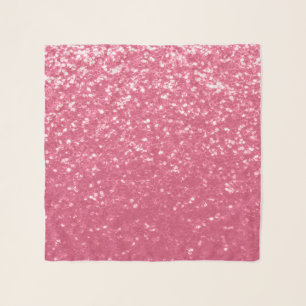 Light pink rose faux sparkles glitter scarf