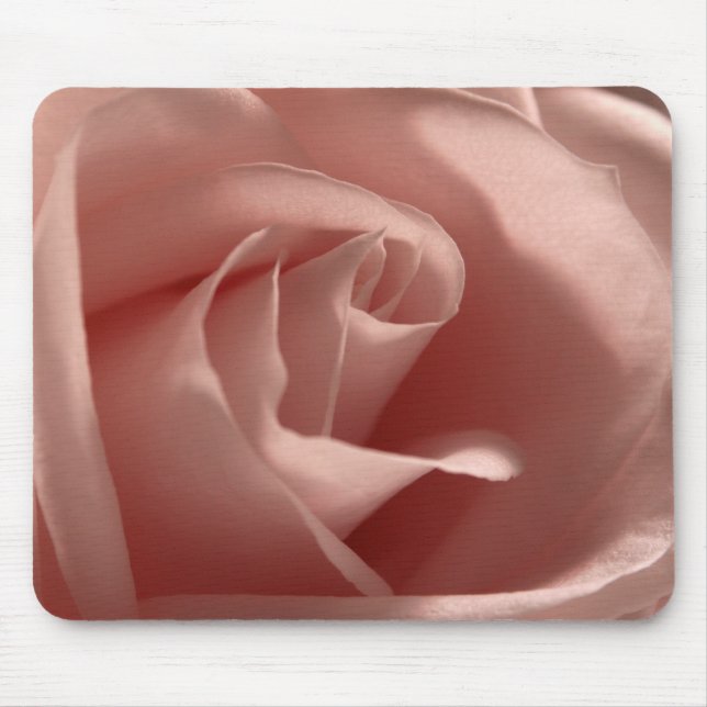 Light Pink Rose Floral Photo Pretty Flower Petals Mouse Pad (Front)