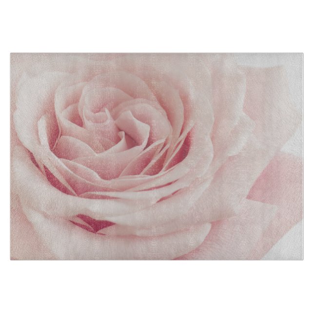 Light Pink Rose Flower - Roses Flowers Floral Cutting Board (Front)