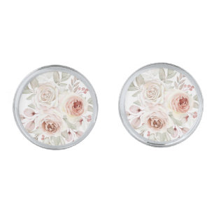 Light Pink Rose, Grooms Wedding Cufflinks