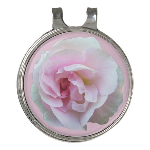 Light Pink Rose Pink Background Golf Hat Clip