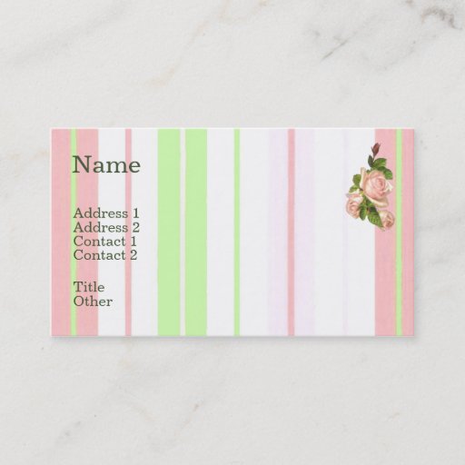 Customizable Light Pink Roses Business Card
