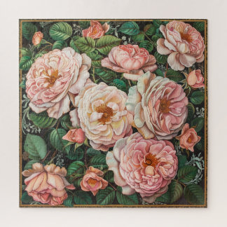 Light Pink Roses Jigsaw Puzzle