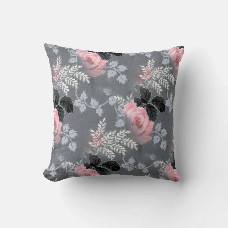 Light Pink Roses Throw Pillow Zazzle