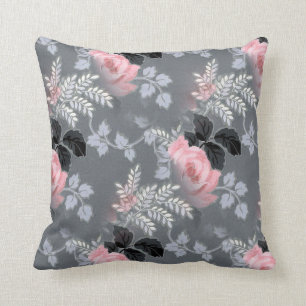 Light Pink Roses Throw Pillow