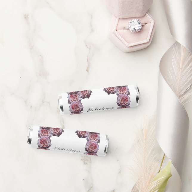 Light Pink Roses Wedding  Breath Savers® Mints (Wedding)