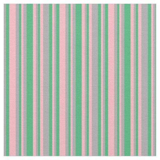 Light Pink, Sea Green, and Dark Grey Lines Fabric