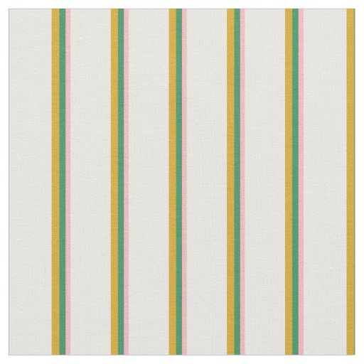 Light Pink, Sea Green, Goldenrod, and Mint Cream Fabric