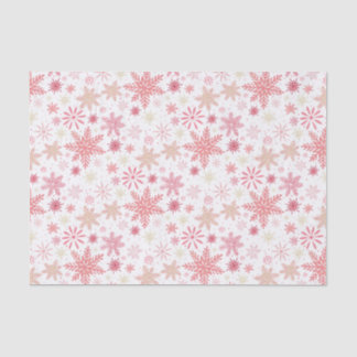 Light Pink Snowflakes Christmas Tissue Paper
