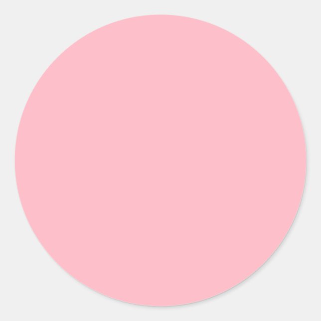 Light Pink Solid Color Classic Round Sticker (Front)