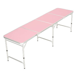 Light Pink Solid Color Girly Pastel Beer Pong Table