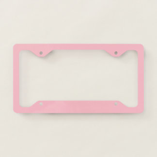 Light Pink Solid Color Girly Pastel License Plate Frame