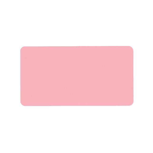 Light Pink Solid Color Label (Front)