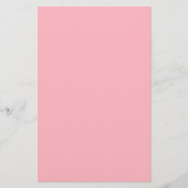 Light Pink Solid Color Stationery (Front)