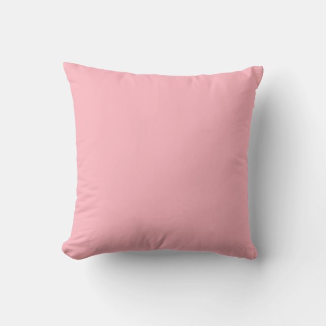 Light Pink Solid Color Throw Pillow (Front)