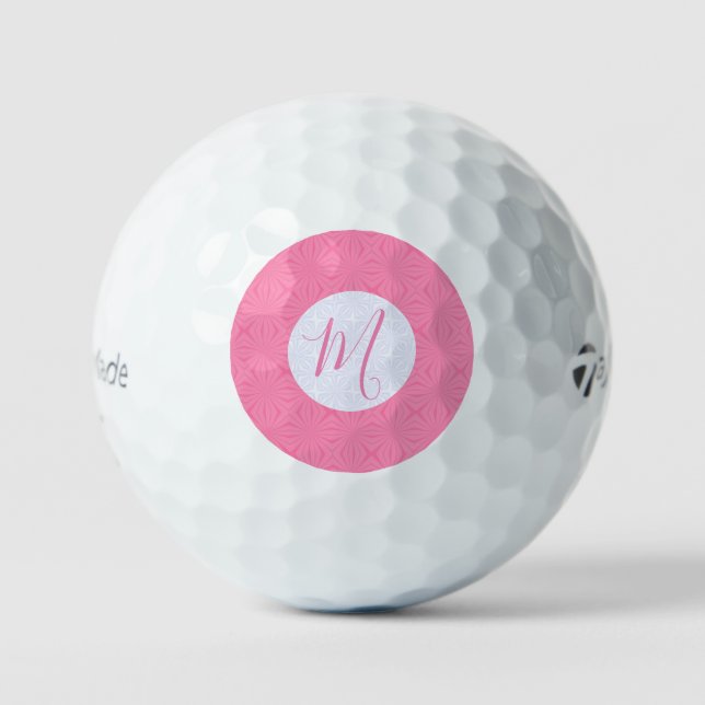 Light Pink Squiggly Squares Golf Balls (Front)