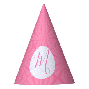 Light Pink Squiggly Squares Personalized Party Hat