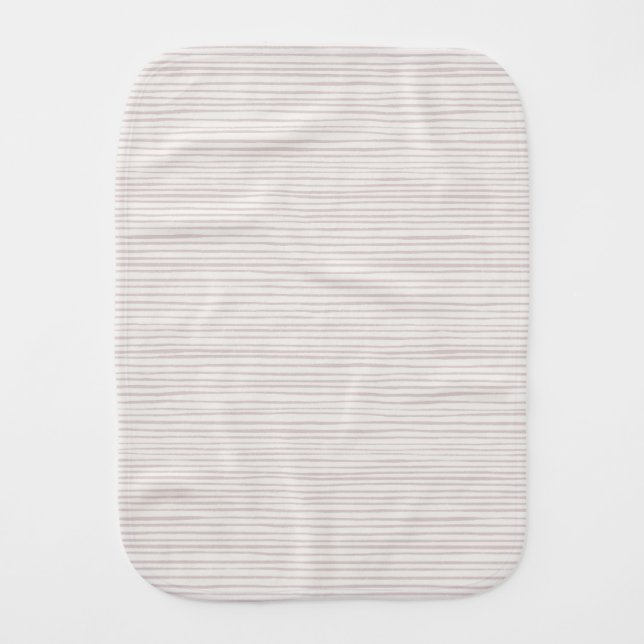 Light Pink Stripe Burp Cloth (Front)