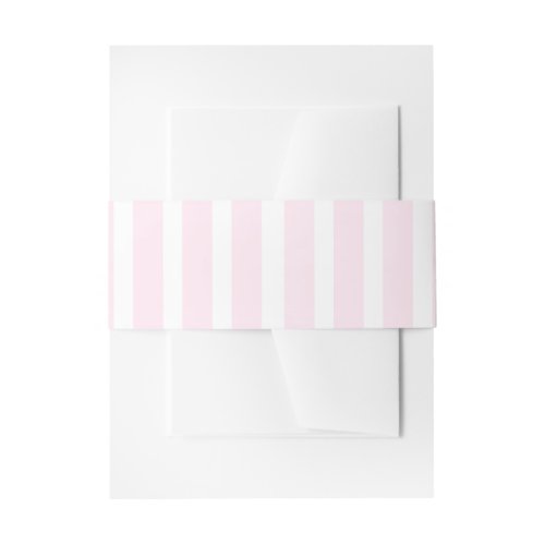 Light Pink Striped Invitation Belly Band