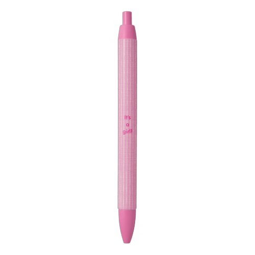 Light pink stripes Its a girl announcement pens