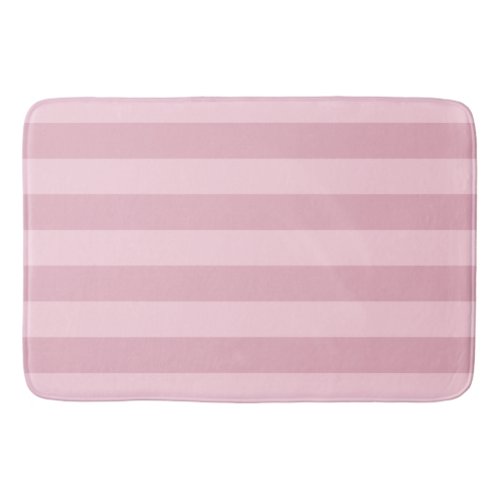 Light Pink Stripes Pattern Bath Mat