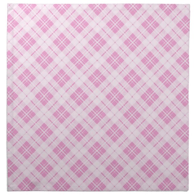 Light pink tartan Christmas holidays pattern Cloth Napkin (Front)