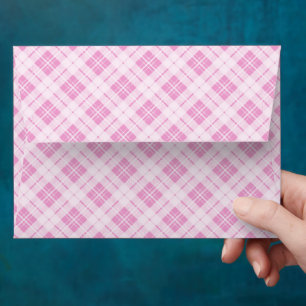 Light pink tartan Christmas holidays pattern Envelope