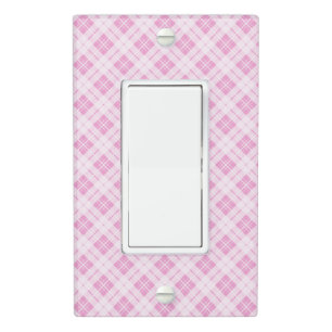 Light pink tartan Christmas holidays pattern Switch Cover