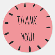 Light Pink "Thank You" Sticker Sheet