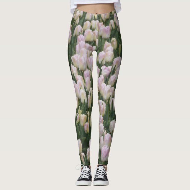 Light Pink Tulips Legging (Front)