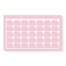 Light Pink Undated Calendar