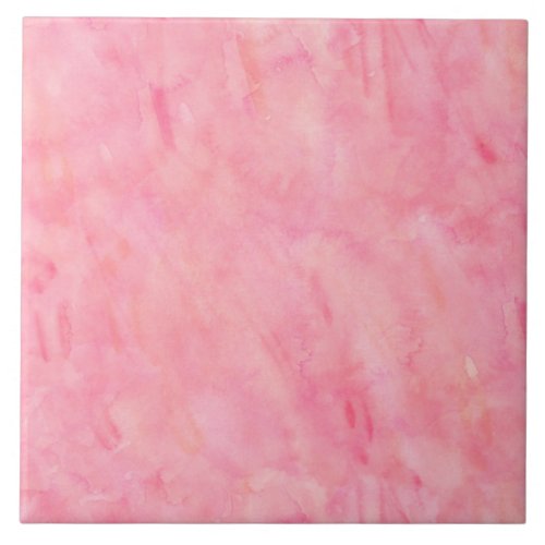 Light Pink Watercolor Texture Pattern Background Ceramic Tile