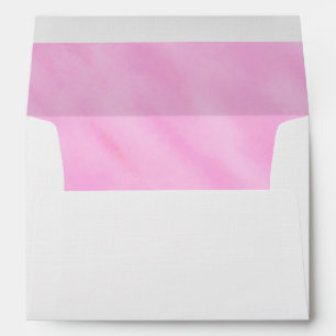 Light Pink Watercolor Wash Wedding Envelope