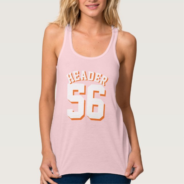 Light Pink & White Adults | Sports Jersey Design Tank Top (Front)