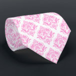 Light Pink & White Floral Damasks Tie<br><div class="desc">Light pink floral damasks on white background you can change to any color you like with pink damask pattern.
If you need any help customizing,  changing color,  or anything else to any of my designs,  contact ArtOnWear designer. Free text formatting with live help available by request.</div>