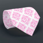 Light Pink & White Floral Damasks Tie<br><div class="desc">Light pink floral damasks on white background you can change to any color you like with pink damask pattern.
If you need any help customizing,  changing color,  or anything else to any of my designs,  contact ArtOnWear designer. Free text formatting with live help available by request.</div>