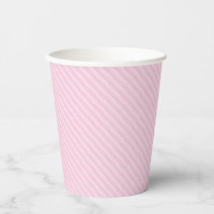 Light Pink White Fun Stripes Simply Elegant Paper Cups